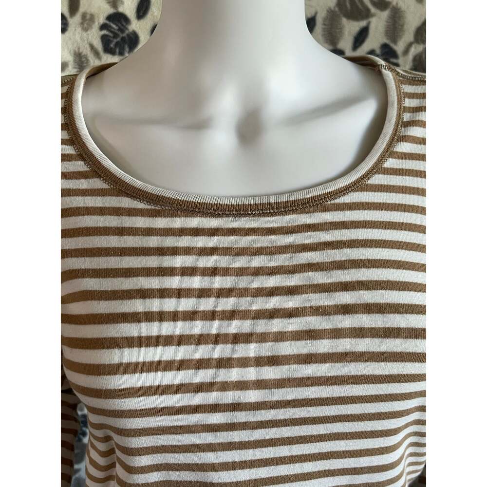 Calvin Klein Top Women's Long Sleeve Scoop Neck Striped Small - Picture 5 of 5